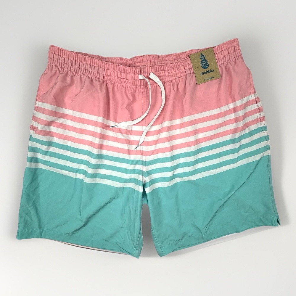 Chubbies Swim Trunks Mens XXL On The Horizon Classic Bathing Beach Shorts 7" NWT